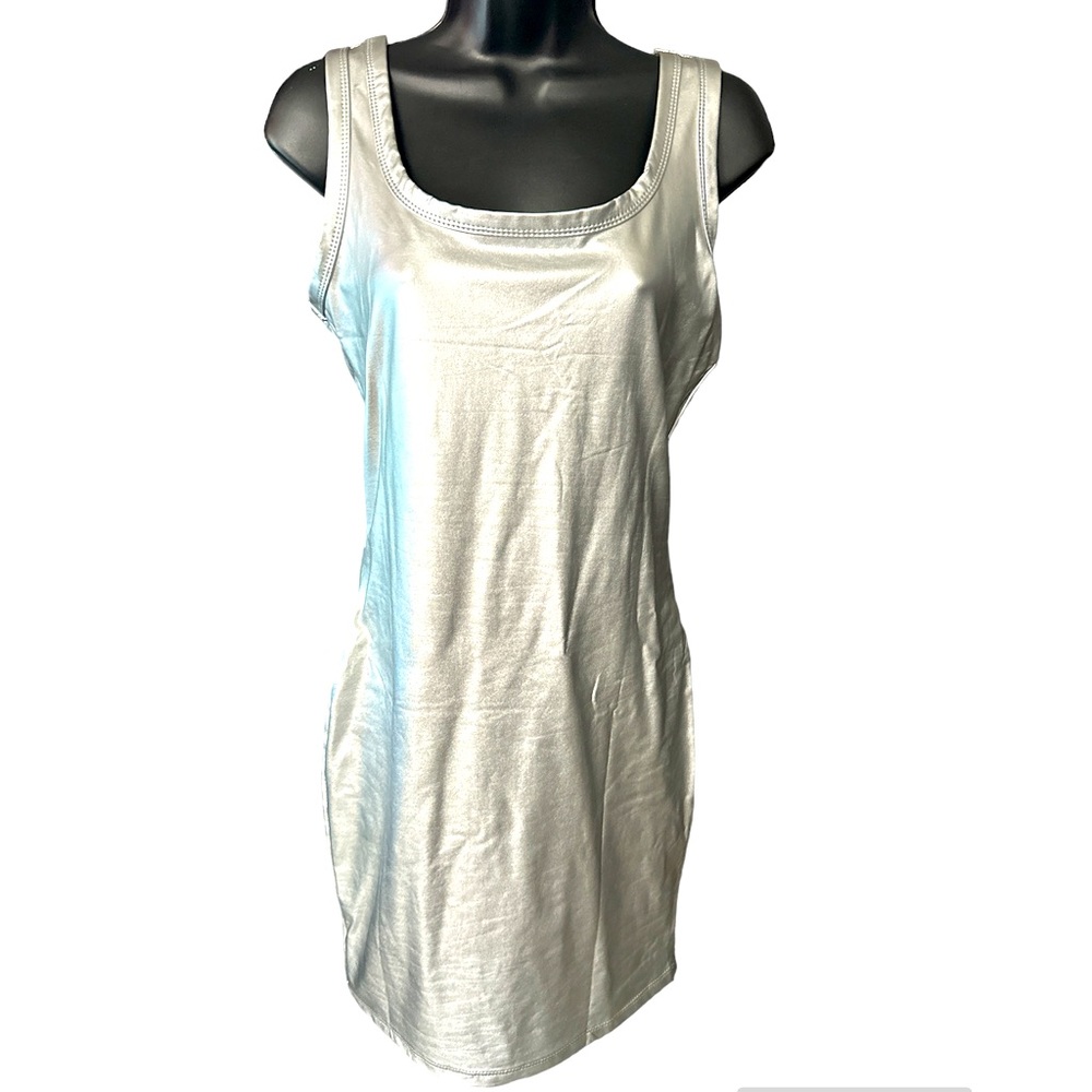 NWOT SHEIN Silver Sleeveless Dress